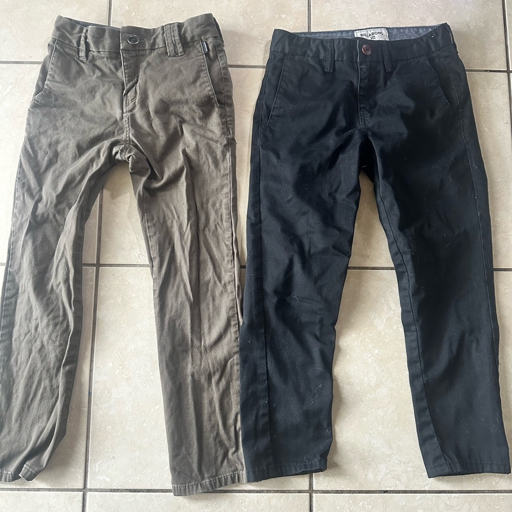Billabong Black Pants with Brown Button